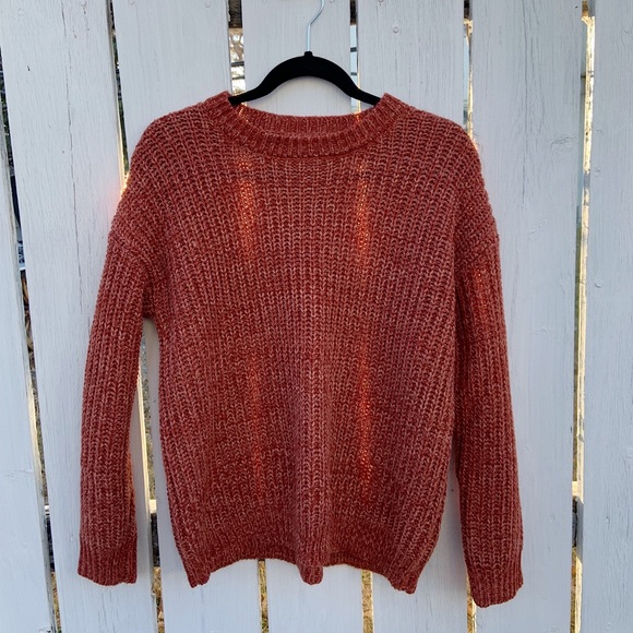 Vintage Sweaters - Forever21 Knitted Sweater in "Rust" Size S